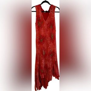 Maxi dress komarov. Large. Coral evening cruise wear